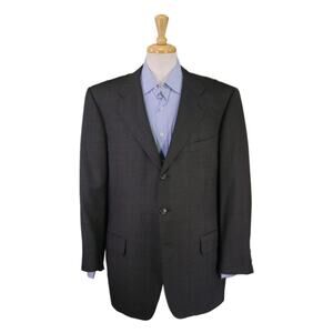 Ermenegildo Zegna Green Black Red Plaid Super 100's Wool Blazer Jacket 46R